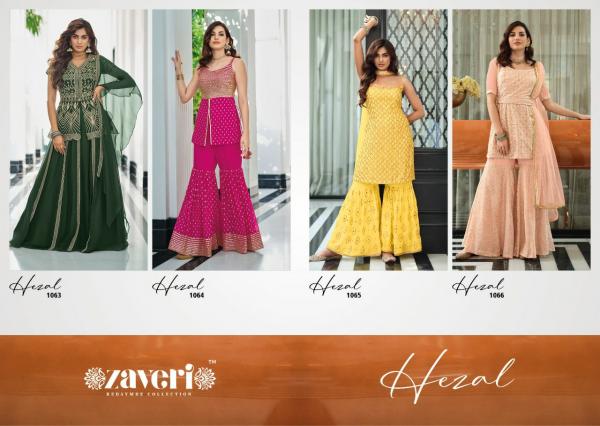 Zaveri Hezal Exclusive Geogette Designer Wear Ready Made Collection